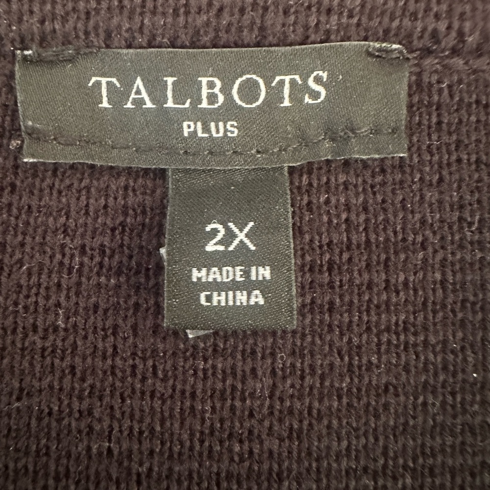 Talbots Collared Knit Open Cardigan 2X - Picture 3 of 4